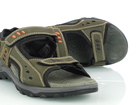 Oliwkowe sandały męskie skórzane - MANITU 610008-07 (2)