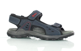 Granatowe sandały męskie skórzane - MANITU 610008-05