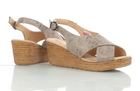 Damskie sandały na koturnie - Axel 2508/ beż wosk (4)