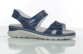 Damskie niebieskie sandały skórzane - SUAVE 710108-05