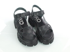 Czarne damskie sandały na grubej podeszwie - RYŁKO 1IF34_W1_FB7 (5)