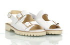 Damskie białe sandały skórzane - GAMIS 7104 białe lico (2)