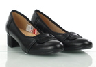 Czarne czółenka pantofle damskie na słupku - GALANT J23-10 (2)