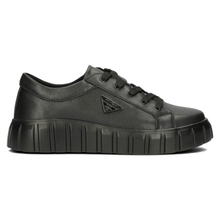 Czarne  sneakersy damskie skórzane Filippo DP 4670/23 BK (1)