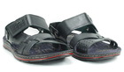 Sandałki męskie skórzane - PEGADA 132802-05 czarne (4)