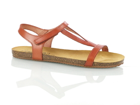 Brązowe sandały damskie skórzane - Hee 24035 vaquetilla cuero