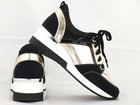 Czarno - złote buty damskie Sneakersy - Góral 1503  (5)