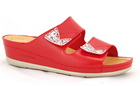 Skórzane klapki damskie profilowane, damskie buty zdrowotne Dr. Brinkmann 701365-4 (1)