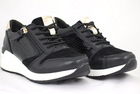 Piękne czarno-złote Sneakersy damskie Filippo DP2052/21 BK buty damskie  (2)