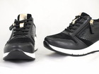 Piękne czarno-złote Sneakersy damskie Filippo DP2052/21 BK buty damskie  (4)