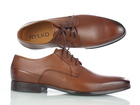Brązowe Męskie buty do garnituru wizytowe Ryłko IPYD01_1ZD (2)
