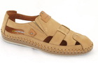 Męskie beżowe sandały skórzane - KRISBUT 5396-4-9 (5)