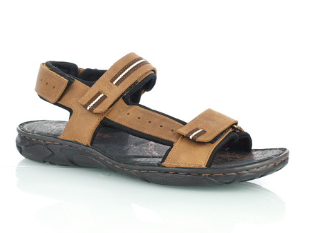 Brązowe sandały męskie skórzane - KRISBUT 1226-3-9 (1)