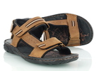 Brązowe sandały męskie skórzane - KRISBUT 1226-3-9 (3)