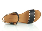 Czarne sandały damskie VENEZIA 261600 BLACK+GOLD (3)