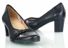 Czarne czółenka pantofle damskie na niskim obcasie - GALANT 936 (1)