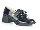 Czarne lakierowane pantofle damskie VENEZIA 012-611 (1)