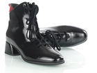 botki damskie ocieplone skórzane, lakierowane czarne botki damskie zimowe Laura Piacci 2505/600-602, damskie buty ocieplone sklep, zimowe buty damskie Sochaczew