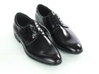 czarne klasyczne męskie buty do garnituru wykonane z naturalnej skóry, Męskie buty wizytowe sznurowane TUR 521