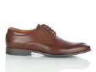 brązowe buty męskie do garnituru, skórzane brązowe męskie buty wizytowe, brązowe sznurowane buty męskie wizytowe, Buty męskie TUR 521/128