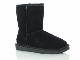 Zamszowe czarne buty zimowe typu EMU - KELARA K 21209